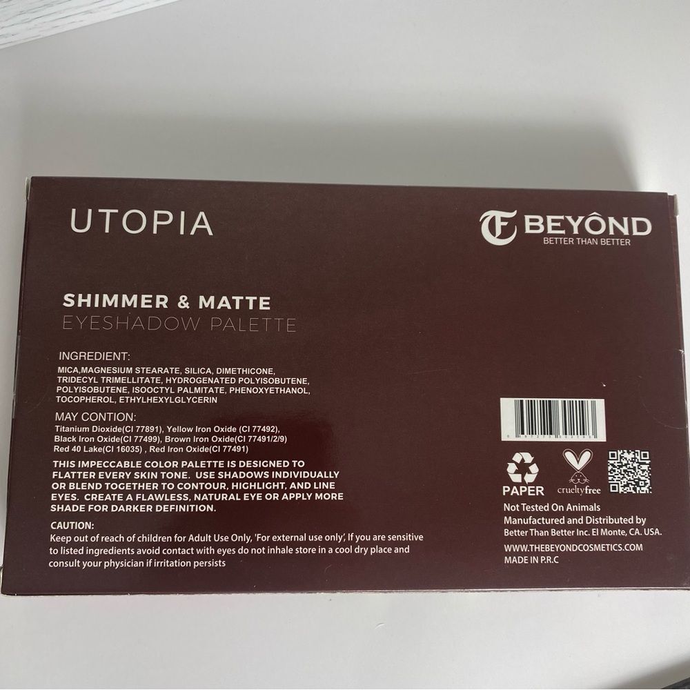 BEYOND Eyeshadow Palette 18 Colors Shimmer Matte Brown Red Colors Palette - Picture 6 of 6